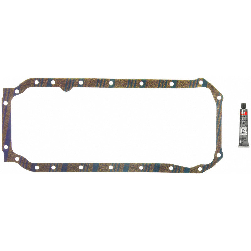 Fel-Pro Cadillac DeVille OS 30525 C Engine Oil Pan Gasket Set Blue Stripe cork-rubber