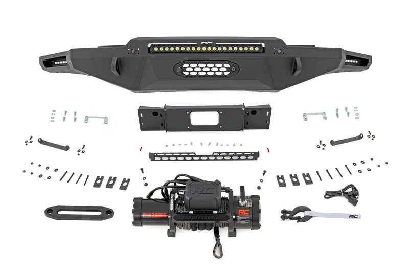 Hybrid Front Bumper | 12000S | Blk LED w/ Amber DRL | Toyota Tundra (22-26)