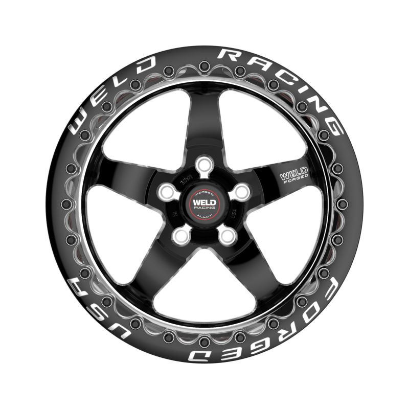 Weld S71 Beadlock 15x9/5x120.65/6.5 BS/3.18 HB - Black Center - Polished Shell - Black SBL MT Wheel