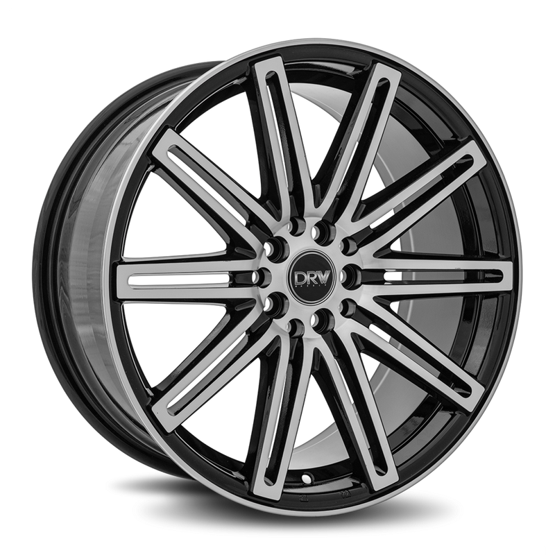 DRW Wheels D13 18x8 5x100/114.3 40 73.1 Gloss Black Machine Face