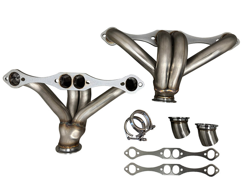 Speed Engineering SBC 1 5/8" Block Hugger Headers Ram Horns Universal