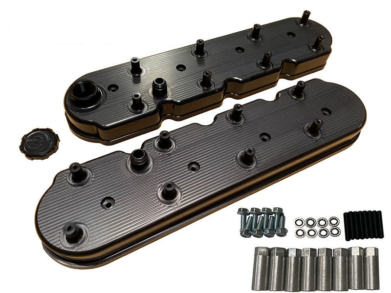 Speed Engineering LS billet valve covers anodized black, SKU 26-1070