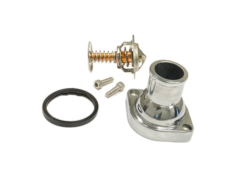 Speed Engineering chrome LS straight aluminum thermostat
