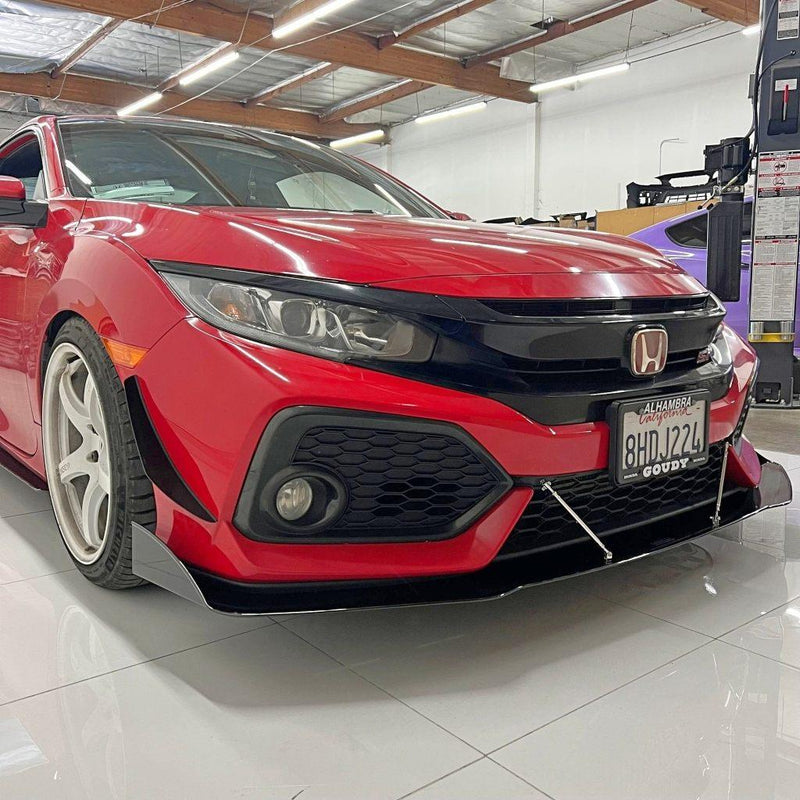 2017-2021 Honda Civic Splitter  ([Hatchback, Si Coupe, Si Sedan] ) V2