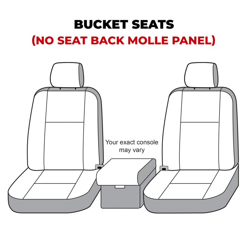 Covercraft 21-24 Ford Bronco Polycotton SeatSaver Custom Front Row Seat Covers - Charcoal
