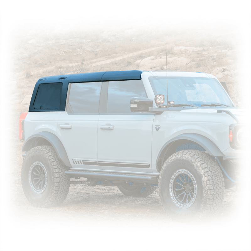 Turn Offroad 2021+ Ford Bronco Hard Top (4 Door) Primer/Badge Delete/Black Foam Headliner/Wipr & Def