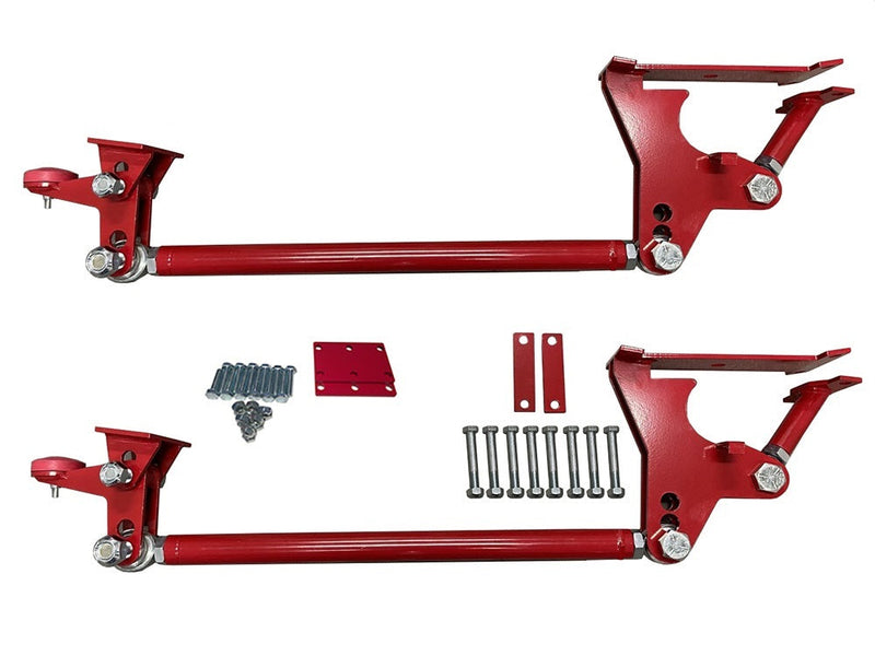 Suspension Engineering C10 standard axle position traction bars red