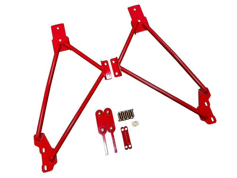 Suspension Engineering Chevy SS Pontiac G8 subframe connectors red