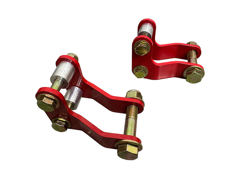 Suspension Engineering rear coilover lower offset brackets red
