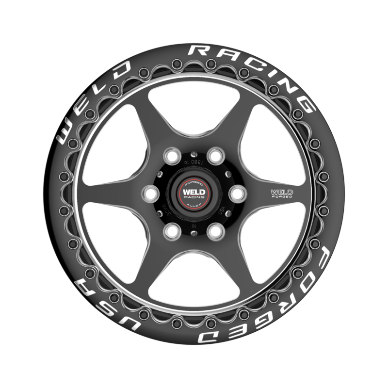 Weld S79 HD Beadlock S79 17x10in / 6x135 BP / 7.2in BS Black Center - Polished Shell Wheel