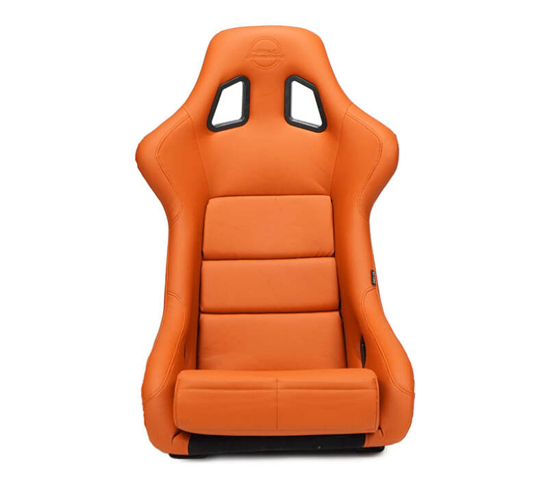 NRG FRP Bucket Seat w/Brown Vinyl Material - Large