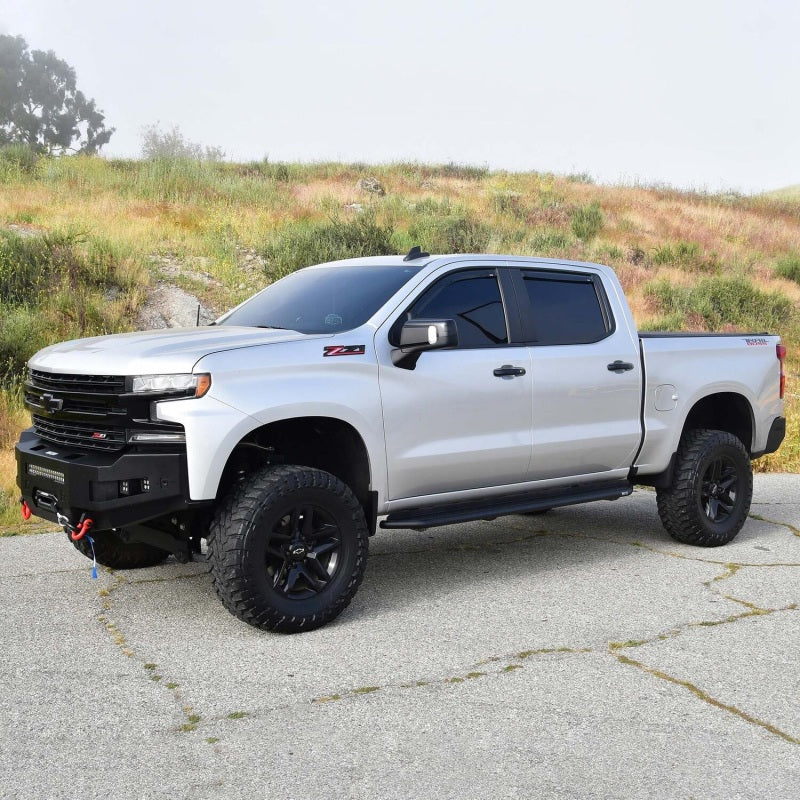 Westin 19-23 Chevrolet/GMC Silverado/Sierra 1500 Crew Cab Outlaw Nerf Step Bars - Textured Black