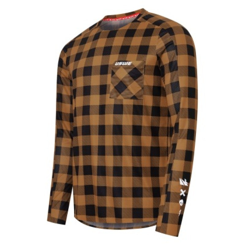 USWE Flannel Long Sleeve Lightweight Off-Road Jersey Bronze - Medium