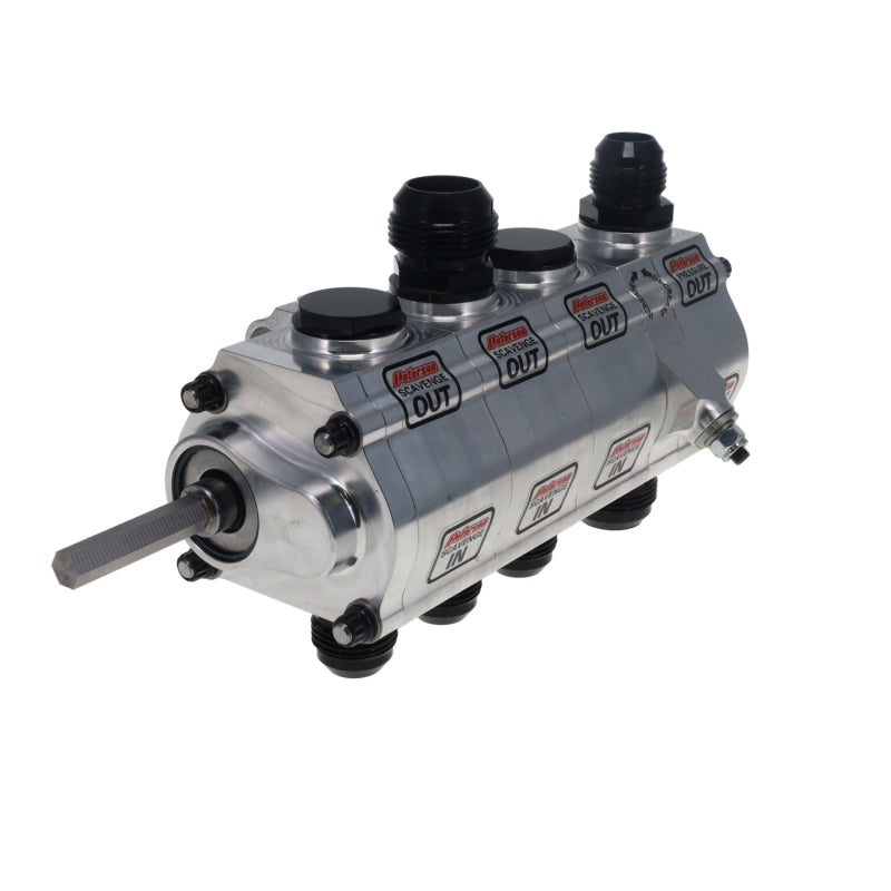 Peterson Fluid Systems R4 4-Stage Oil Pump - Left Side Mount - Rear Drive Drag