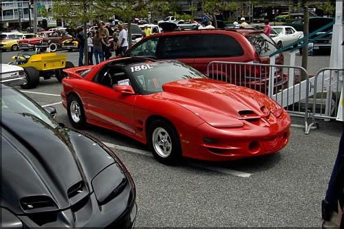 98-02 5inch VFN Sloped WS6 lift off hood. (Hood And Scoop Both Extended to Windshield so it covers the wiper panel.)