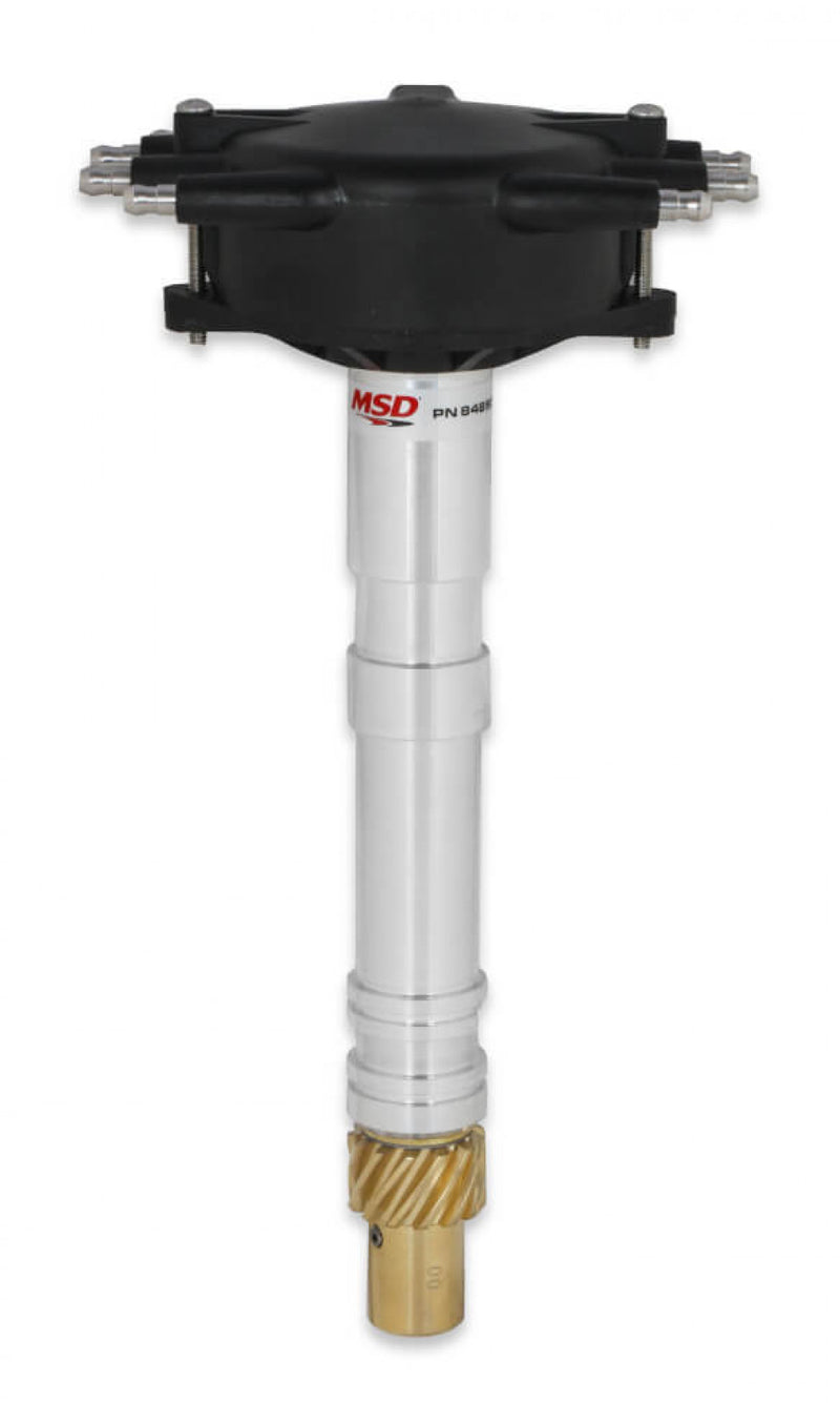 Chevy Crank Trigger Distributor with Black Crab Cap