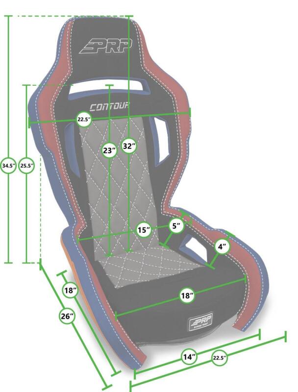 PRP Contour Suspension Seat - Black & Gray