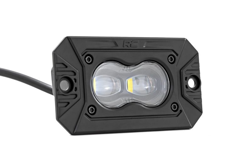 3x1.75 Inch Black Series LED Slim Aux | SAE Fog | Flush Mount | Pair
