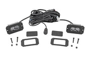 3x1.75 Inch Black Series | Yellow | LED Slim Aux | SAE Fog | Flush Mount | Pair