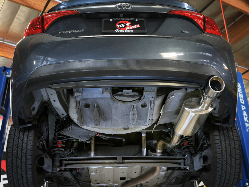 aFe 14-19 Toyota Corolla 1.8L Takeda 2.5in 304SS Axle-Back Exhaust w/ Polished Tip