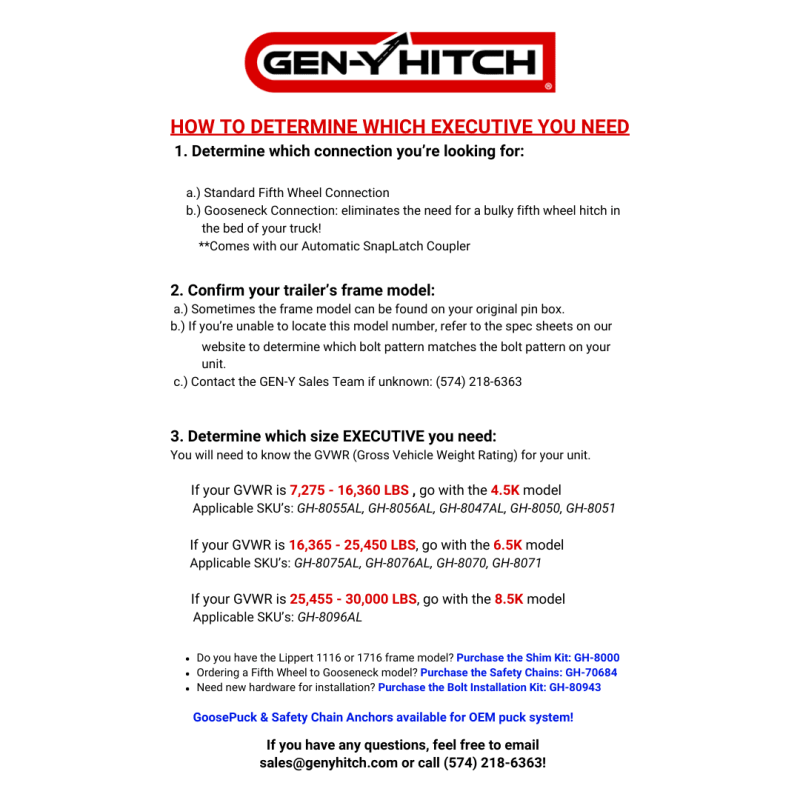 Gen-Y Executive Torsion-Flex 5th Wheel King Pin Box (3.5K-6.5K PW Range 30K Towing) - Fits Rhino