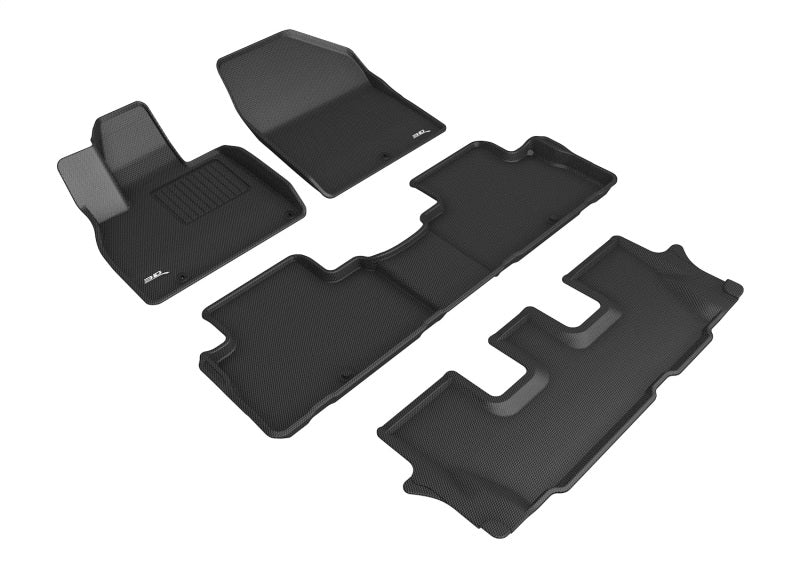 3D MAXpider 20-24 Kia Telluride 8-Seat Kagu Black R1 R2 R3