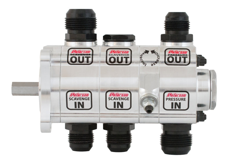 Peterson Fluid Systems R4 3-Stage Oil Pump - Left Side Mount - HV - Rear Drive - Front Pressure