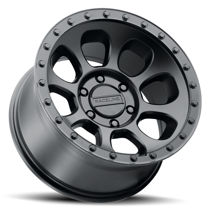 Raceline 961B Bolt 17x9in / 8x180 BP / -12mm Offset / 130.81mm Bore - Satin Black