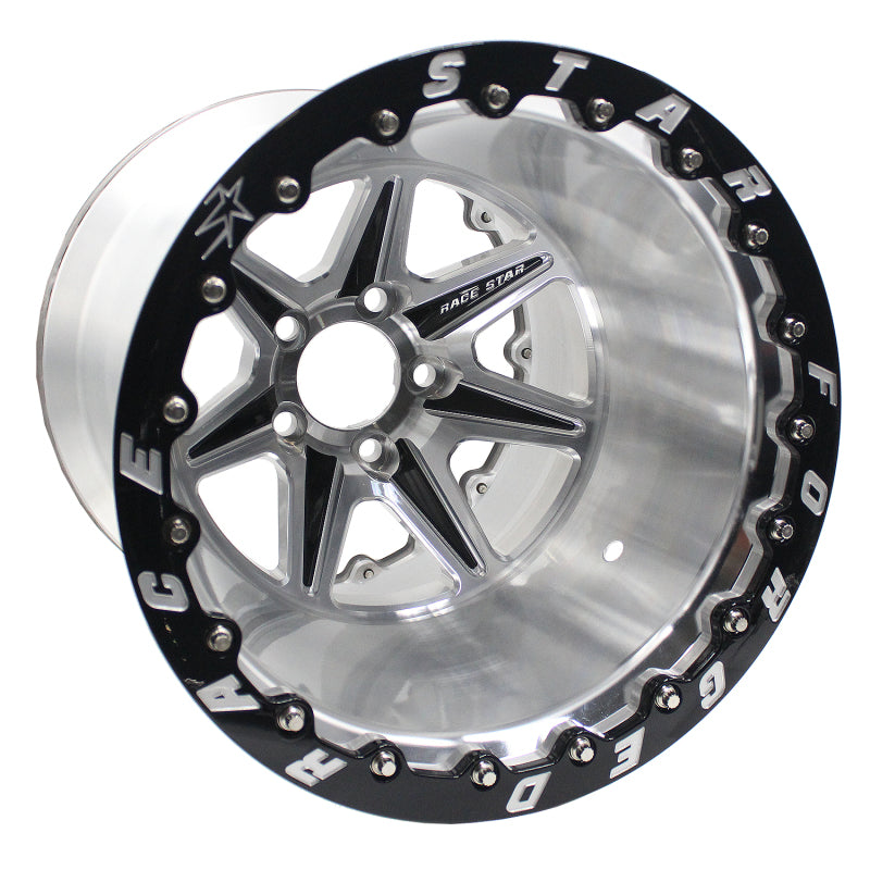 Race Star 72 ValStar 15x12 / 5x4.50BC / 4.5BS / 3.072in CB / Machined w/Black Accents Wheel