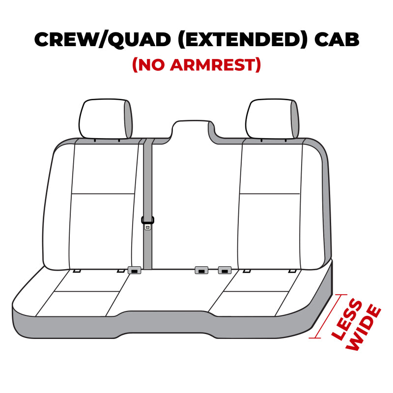 Covercraft 19-24 Dodge Ram Polycotton SeatSaver Custom Second Row Seat Covers - Misty Grey