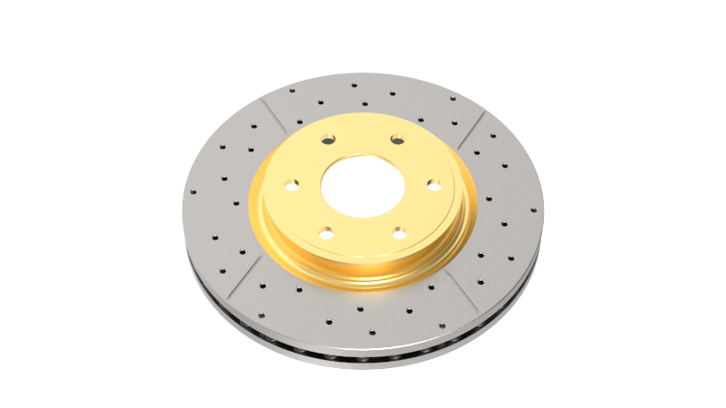 DBA 02-08 Lexus ES300 Rear Street Series Drilled & Slotted Rotor w/Gold Hat