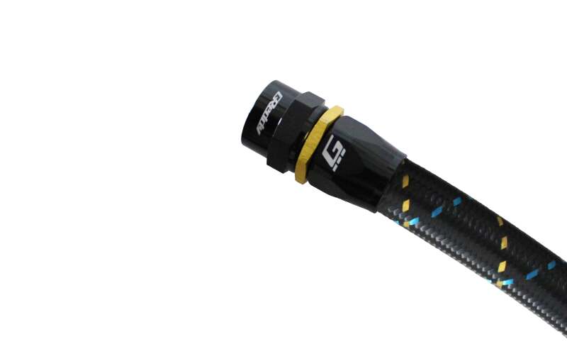 GReddy AN08 STRAIGHT HOSE END SWIVEL BLACK/GOLD ANODIZED