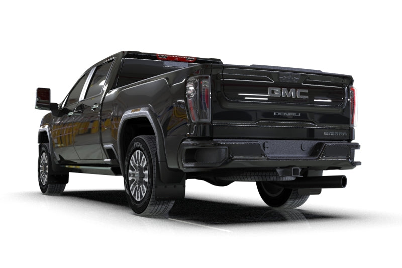 Rally Armor 20-26 GMC Sierra 2500/3500 HD Denali Black Mud Flap w/White Logo