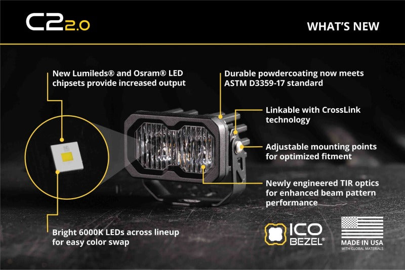 Diode Dynamics C2 2.0 Sport White SAE Driving Standard ABL (single)