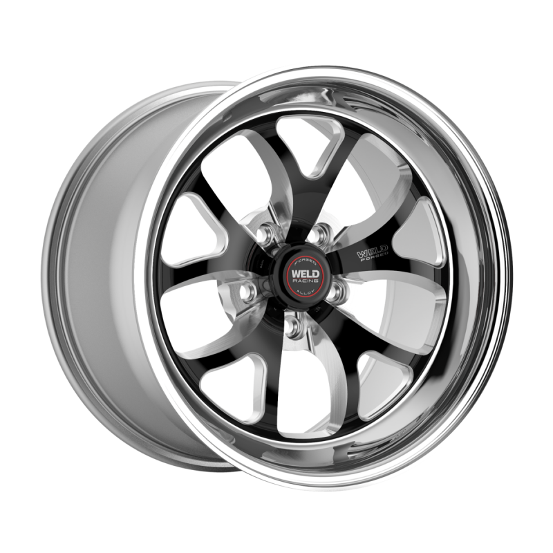 Weld S76 17x10.5 / 5x112 / 7.3 BS / 3.18 HB - Black Center - Polished Shell - Non-BL Wheel