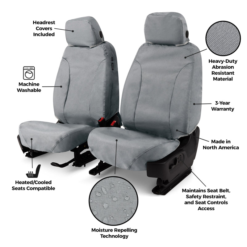 Covercraft 19-26 Mercedes-Benz Sprinter Enduro Waterproof Custom Front Row Seat Covers-Grey