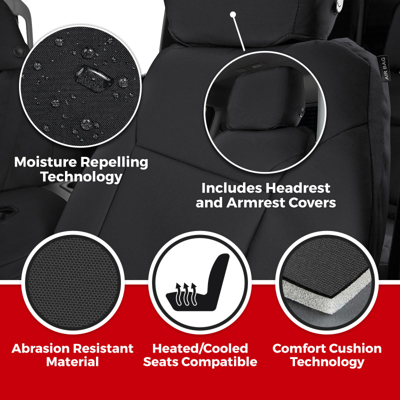 Covercraft 21-24 Chevrolet Tahoe PrecisionFitSecond Row Seat Covers - Charcoal/Silver
