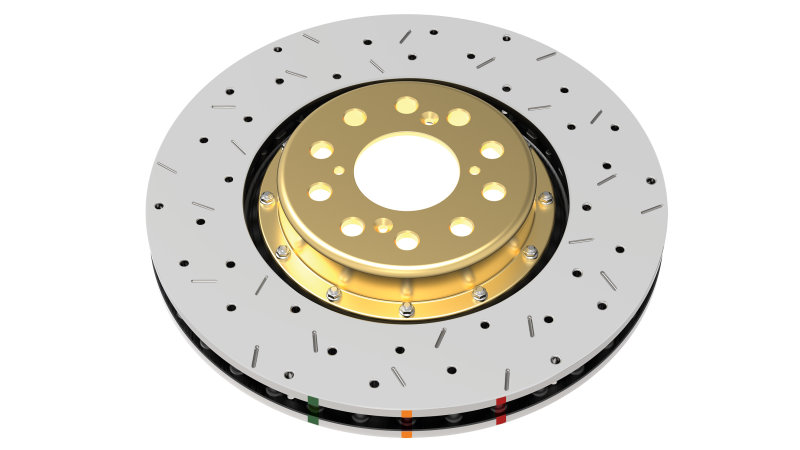 DBA 05-12 Corvette C6 w/Z06 pkg Front Drilled & Slotted 5000 Series 2 Piece Rotor Assembled w/ Gold