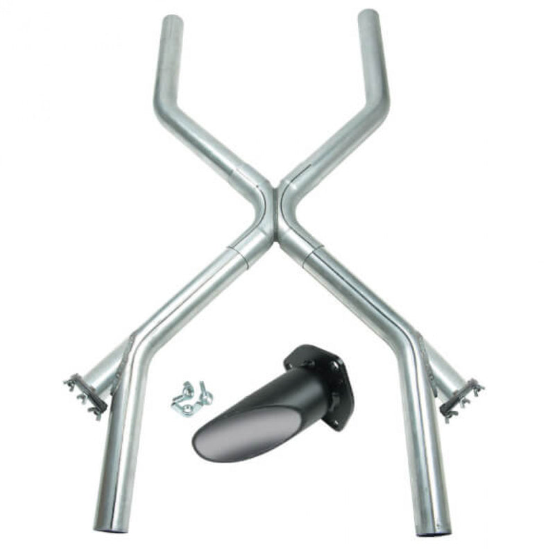 Flowtech Universal Cross Pipe W/Cut-Outs 2.5Od Exhaust Crossover Pipe