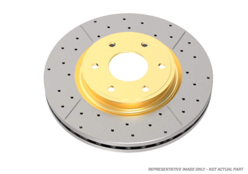 DBA 00-09 Honda S2000 Front Street Series Drilled & Slotted Rotor w/Gold Hat