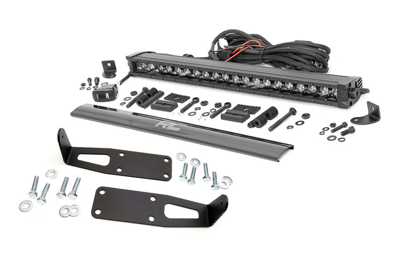 LED Light Kit | Bumper Mount | 20" Black Single Row | White DRL | Ram 2500 (03-18)/3500 (03-18) 