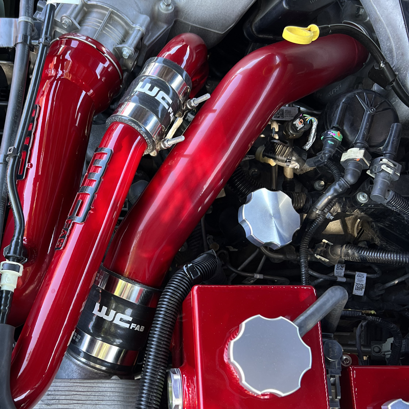 Wehrli 15-24 Ford 6.7L Power Stroke 3in Hot Side Intercooler Pipe - Sparkle Granny Smith