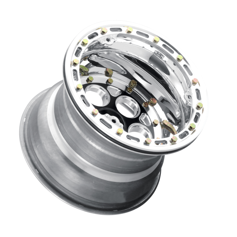 Weld Magnum Midget Sprint 13x10/31-Spline/3 BS-Black Cntr-Pol. Shell-Polished OBL-Black Cover Wheel