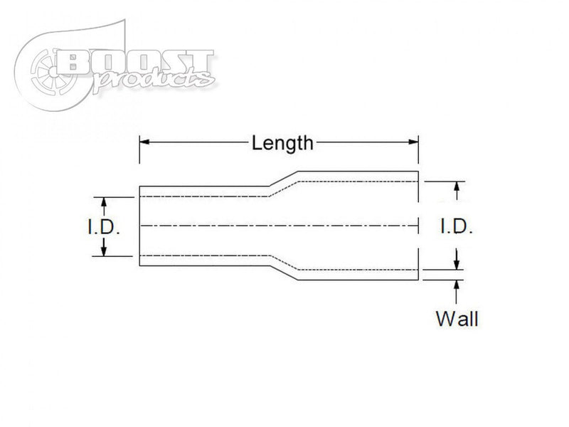 BOOST Products Silicone Reducer Coupler, 5/8" - 1/2" ID, Black