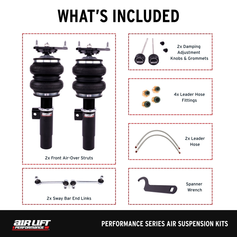 Air Lift 05-14 Audi A3 / 06-14 Volkswagen GTI Performance Front Kit