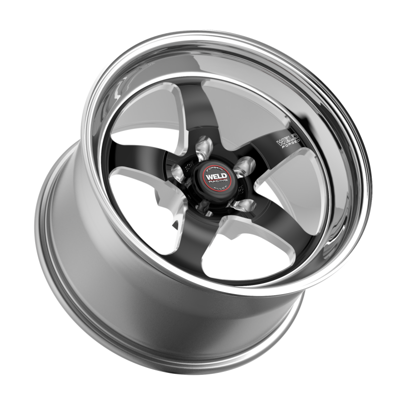 Weld S71 17x8 / 5x120.65 / 4.3 BS / 3.18 HB - Black Center - Polished Shell - Non-BL Wheel