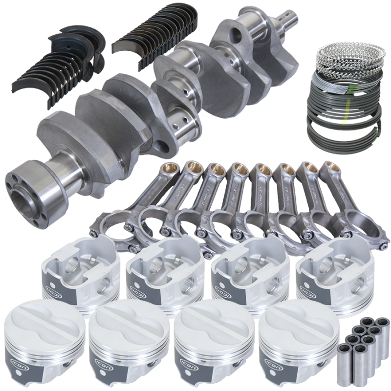 Eagle Chevy LT1 350 1Pc 3.750in Crank 5.700in I-Beam Rods -10cc 4.060in Pistons Rotating Assembly