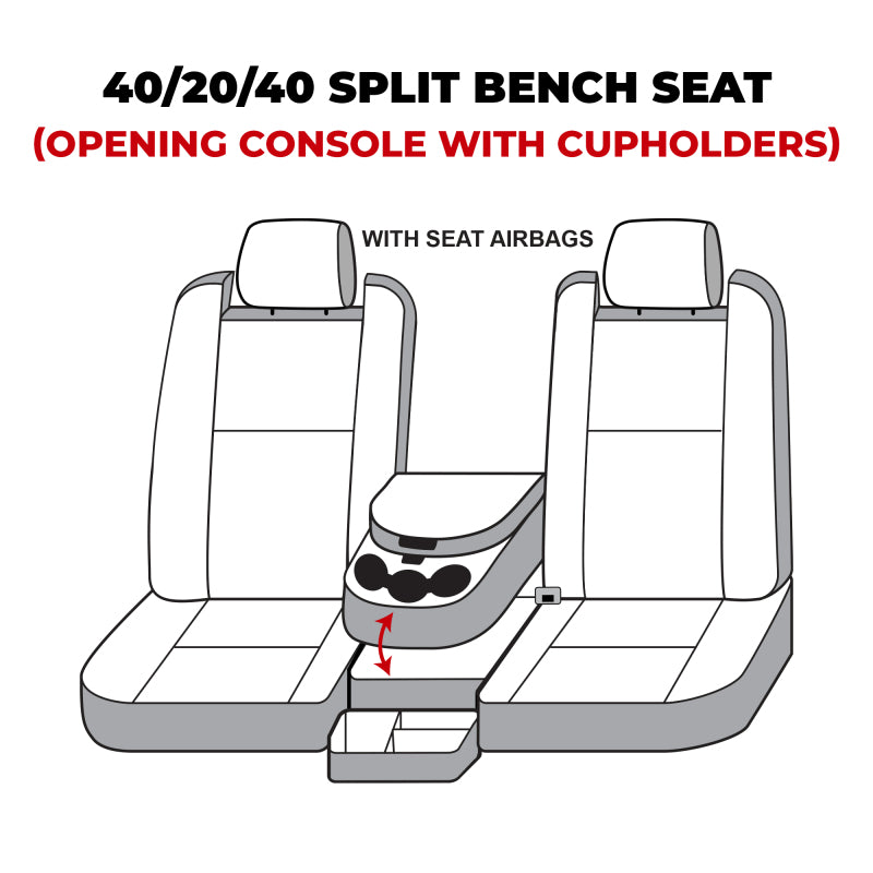 Covercraft 22-24 Dodge RAM 2500/3500 Polycotton SeatSaver Custom Front Row Seat Covers - Grey