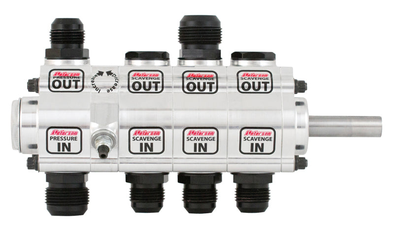 Peterson Fluid Systems R4 4-Stage Oil Pump - Right Side Mount - HV - Rear Drive Drag