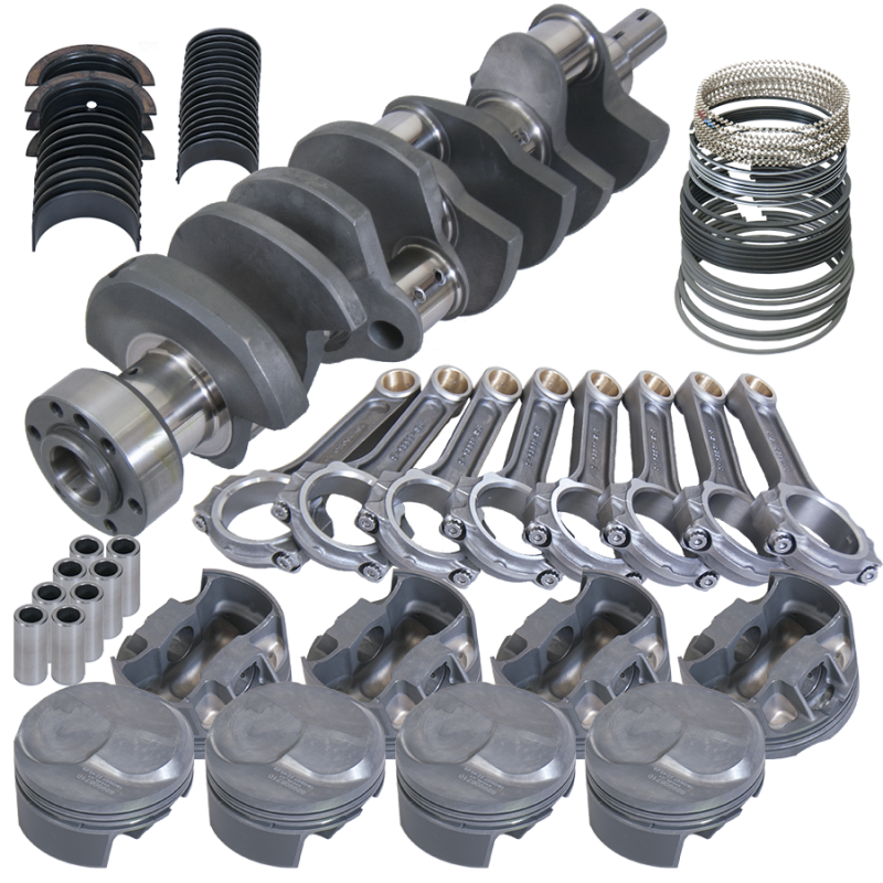 Eagle Chevy 454 1Pc 4.250in Crank 6.385in I-Beam Rods 43cc Dome 4.310in Pistons Rotating Assembly